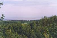 Ленинградская область. Шелейки. Вид на Онежское озеро с габбро-норитового обрыва близ Щелеек и Гимреки. (75,6 K)